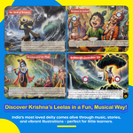 Kiddale Pack of 4 — Krishna & Shlokas Sound Books + IQ Activities & Panchatantra Board Books