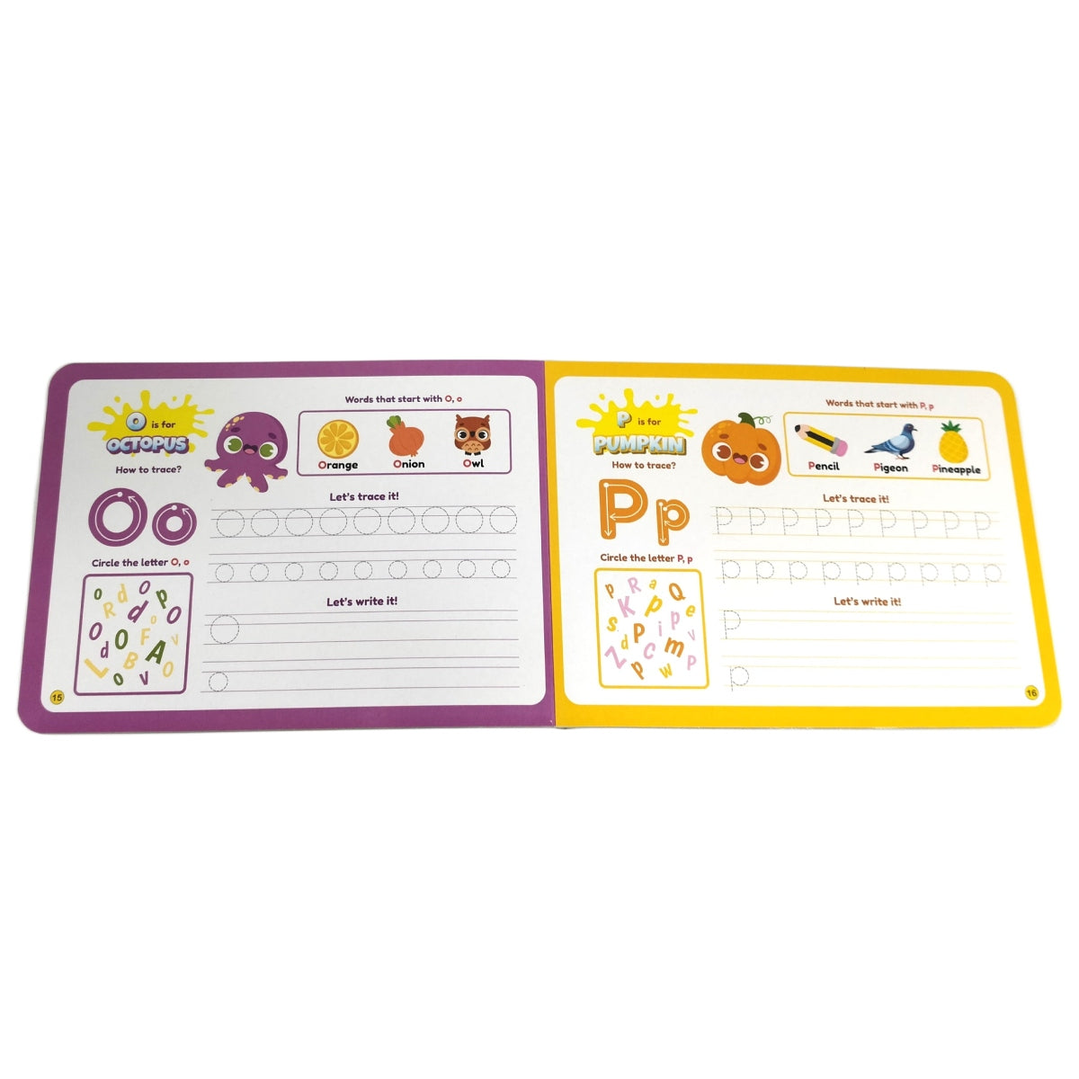 Kiddale Trace & Learn Alphabets Board Book for Kids 2-4y | Non-Sound Writing Practice Book | Early Learning Alphabet Tracing with A–Z