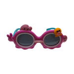 Kiddale Kids Sunglasses for Boys & Girls | UV400 Polarized Sun Glasses | Flexible TPEE Frame |Color Rose/Blue