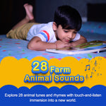 Kiddale Pack of 4 Rhymes Book|8 Classical +16 Rhymes each for Farm,Aquatic Animals & Birds |28 Sounds each|Interactive Touch n Play Sound Book|Best Muiscal Gift for 1-3 Years|Sing Along Books Kiddale123