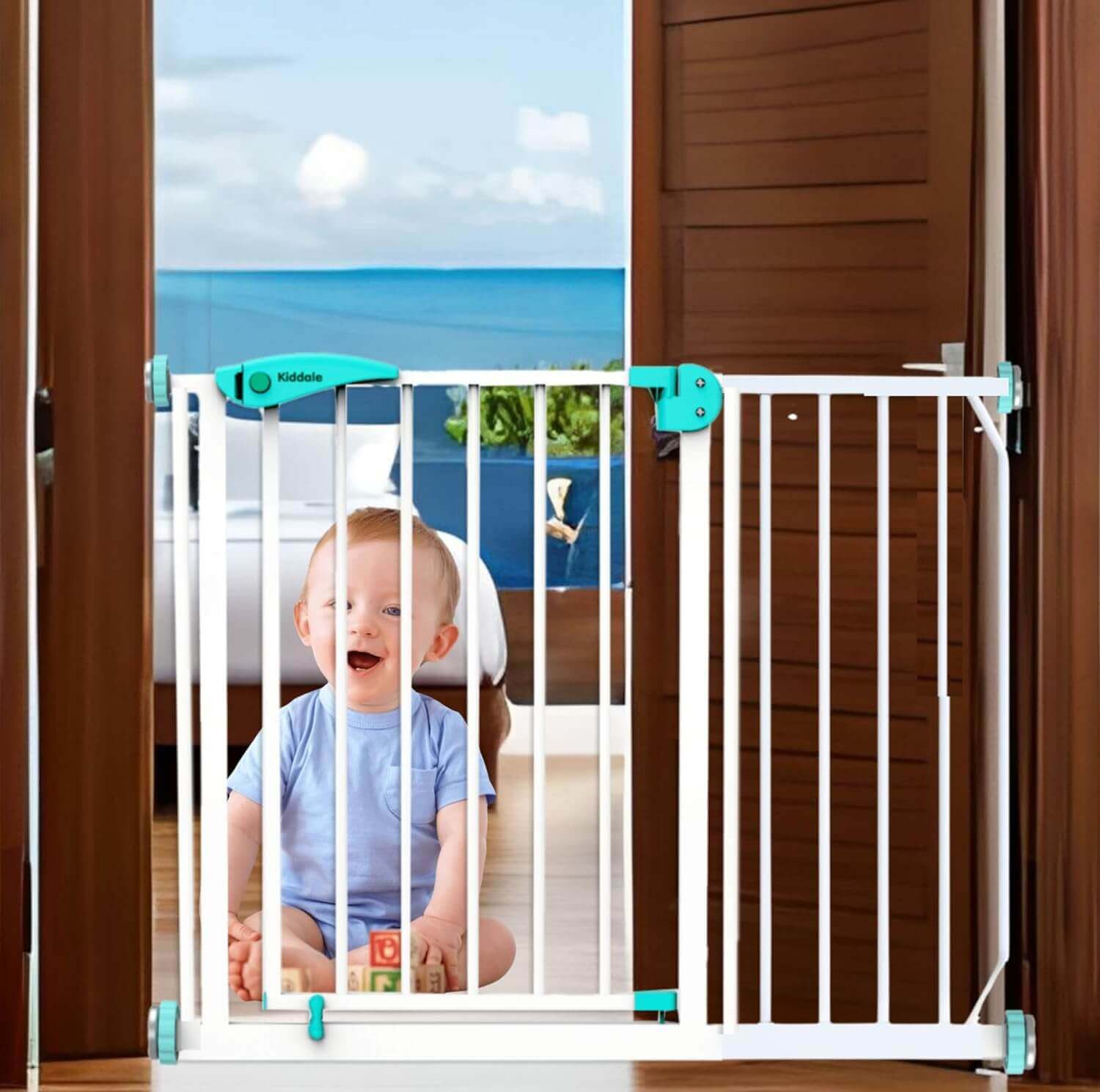 Kiddale Infant Safety Gate for Stairs and Home(105cm+)