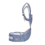 Kiddale Baby Carrier Sling, Kangaroo Bag, Carrying belt with Detachable Hip Seat,Adjustable Waist Length(upto 42 inch),Ergonomically Designed,Water Proof,Detachable Bib, Side and Front Pocket - Blue Kiddale
