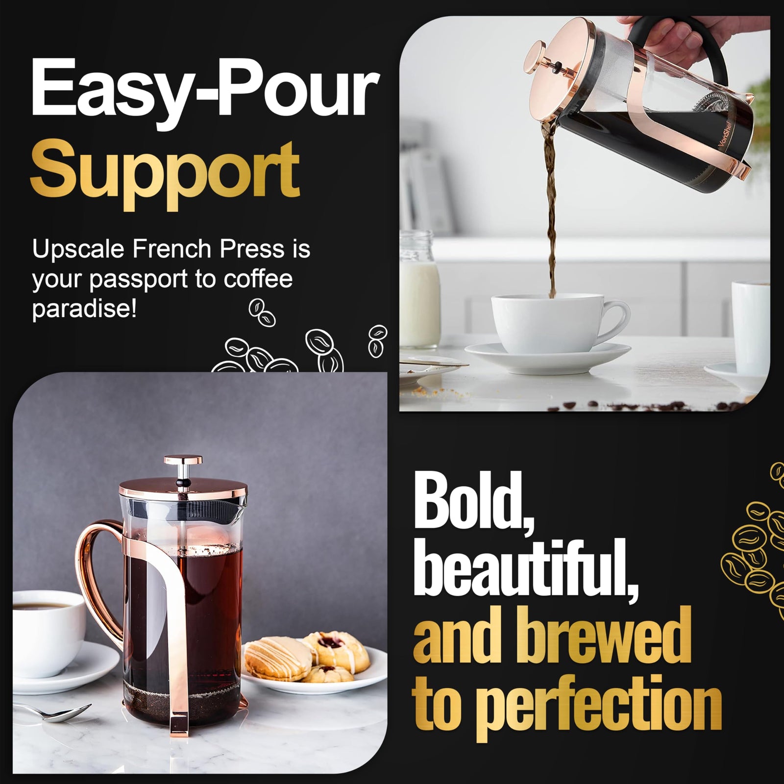 Upscale French Press Coffee Maker 350ml