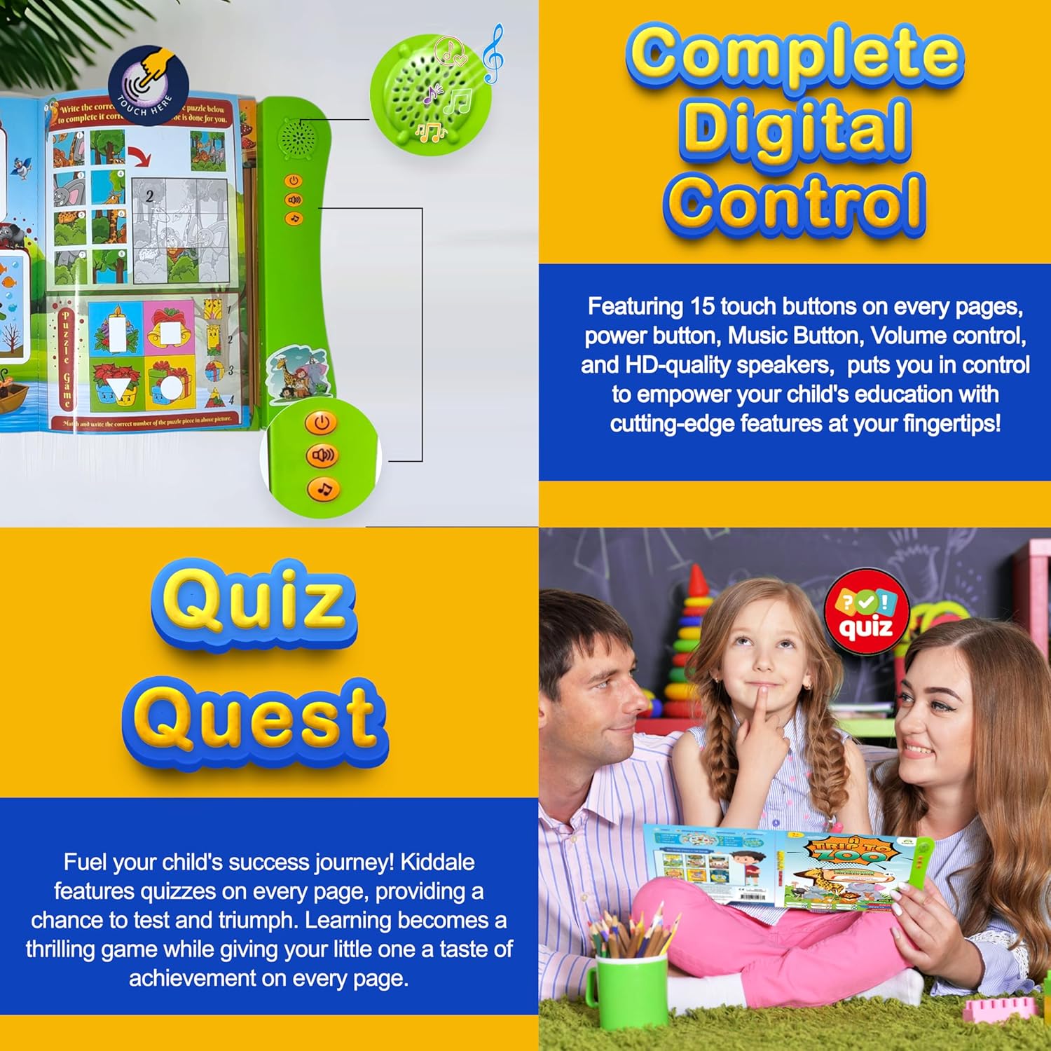 Kiddale 2-Pack Trip to Zoo  and Jingle in The Jungle Musical Interactive Sound Books