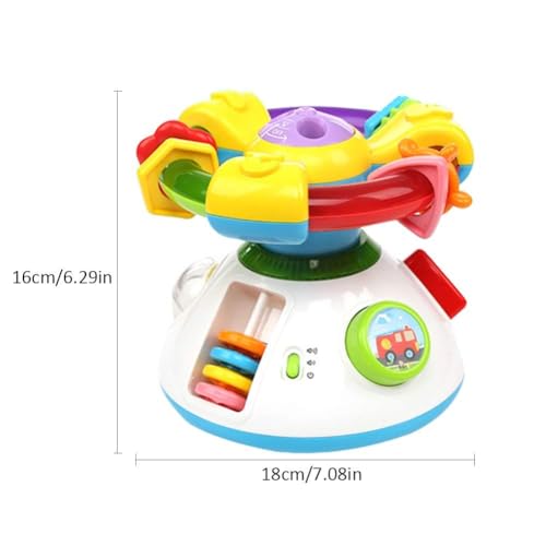 Kiddale Refurnished Steering Wheel Toy for 1-4 Year Old Kid with Light