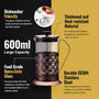 Upscale French Press Coffee Maker| 600ml Coffee Plunger Brewer Pot