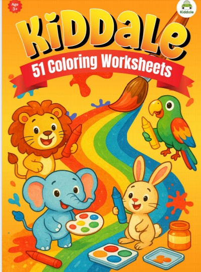 51 Fun Coloring🎨Worksheets(2-6 years)E-Book|Download, Print & Color| 🎉Animals🦁Fruits🍎Flowers 🌸Trees🌳Insects 🐝 & many more.