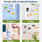 Kiddale Daily Supplies Jelly Sticker Book for Kids 2–7 Years | Reusable & Washable Stickers | Everyday Objects Learning | Foldable Play Scenes | Travel Activity Book