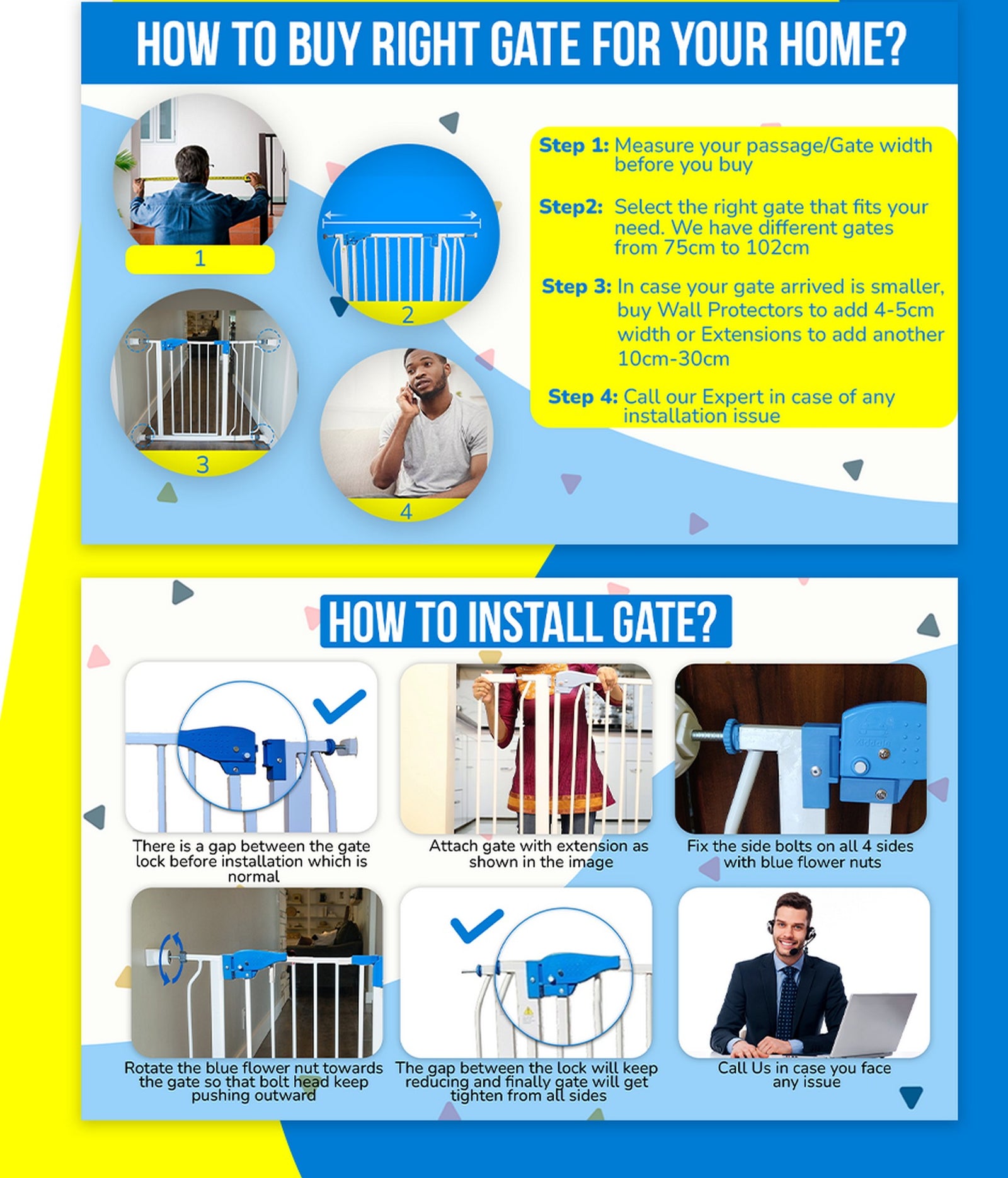 Kiddale Infant, Baby & Pet Safety Gate(85-95cm)