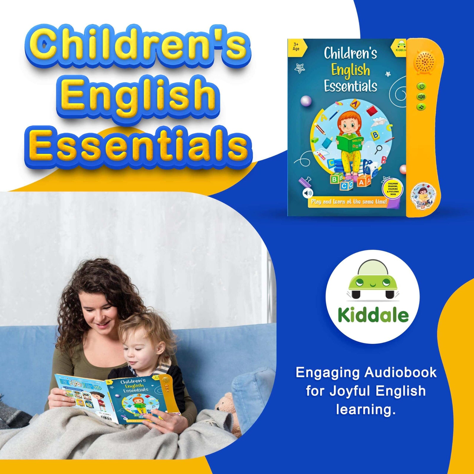 Kiddale Pack of 2 Musical Interactive Children Sound Books: Powerful Habits & English Essentials