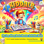 Kiddale Pack of 4 | 2 Musical Rhymes Books + Trace & Learn & Color Peekaboo Activity Board Books