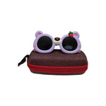 Kiddale Kids Sunglasses for Boys & Girls | UV Polarized Lenses | Flexible TPEE Material | Color Purple/Pink