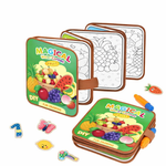 Kiddale Reusable Water Painting Book for Kids 3-8 years | Fruit Theme | Magic Water Coloring with Water Pen | 4 Reusable Painting Pages & 2 Fruit Sticker Sheets | Mess-Free Travel Activity Book