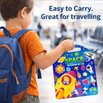 Kiddale Space Jelly Sticker Book for Kids 2–7 Years | Reusable & Washable Stickers | Large Fold-Out Play Scenes | Easy Carry Travel Activity Book | Creative Learning Book