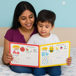 Kiddale Trace & Learn Alphabets Board Book for Kids 2-4y | Non-Sound Writing Practice Book | Early Learning Alphabet Tracing with A–Z