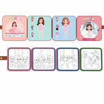 Kiddale Magic Reusable Water Painting Book for Kids 3-8 years | Princess Theme | Water Color Fun with Water Pen | 4 Paint Pages & 2 Princess Sticker Sheets | Mess-Free Creative Play