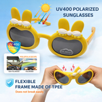 Kiddale Kids Polarized Sunglasses for Boys & Girls – UV400 | Flexible TPEE Frame |Color Yellow