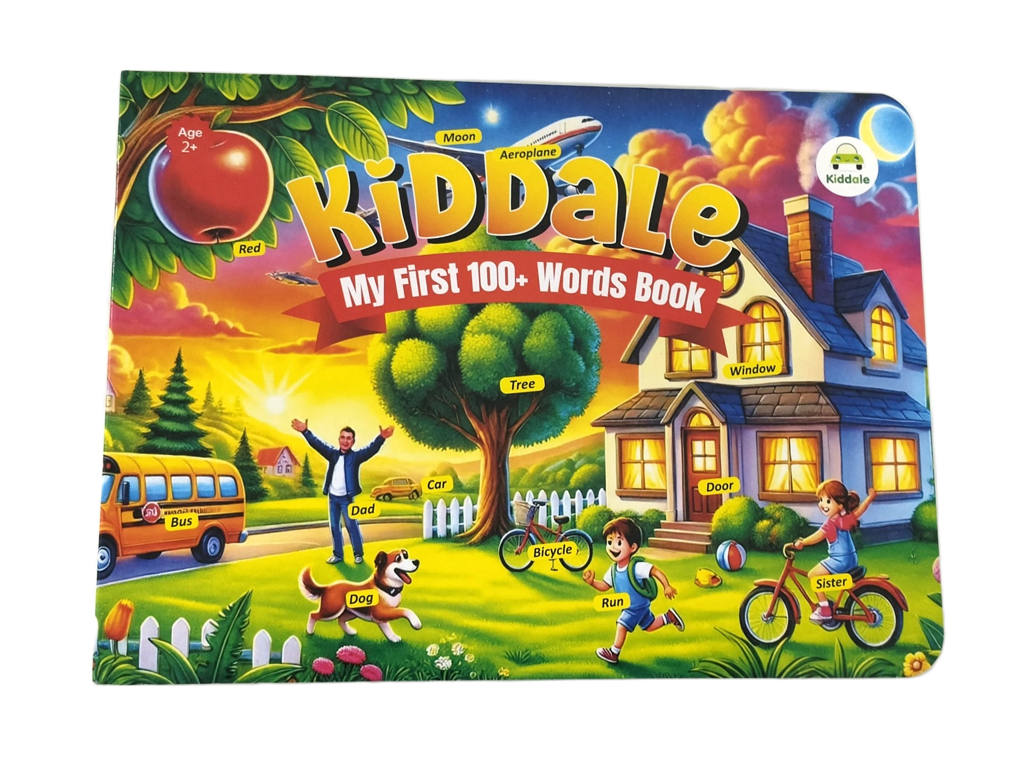 Kiddale My First 100+ Words Picture Board Book for Toddlers | Early Learning, Vocabulary Book for Ages 2+