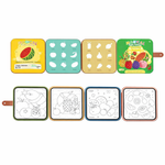 Kiddale Reusable Water Painting Book for Kids 3-8 years | Fruit Theme | Magic Water Coloring with Water Pen | 4 Reusable Painting Pages & 2 Fruit Sticker Sheets | Mess-Free Travel Activity Book