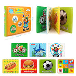 Kiddale Waterproof Name Recognition Bath Book for Babies | Soft & Safe Early Learning Book | Word & Picture Learning | Ideal for Children 6 Months to 2 Years