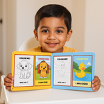 Kiddale Pack of 2 Non-Sound Board Books – Color Peekaboo & Panchatantra Tales (8 Stories)