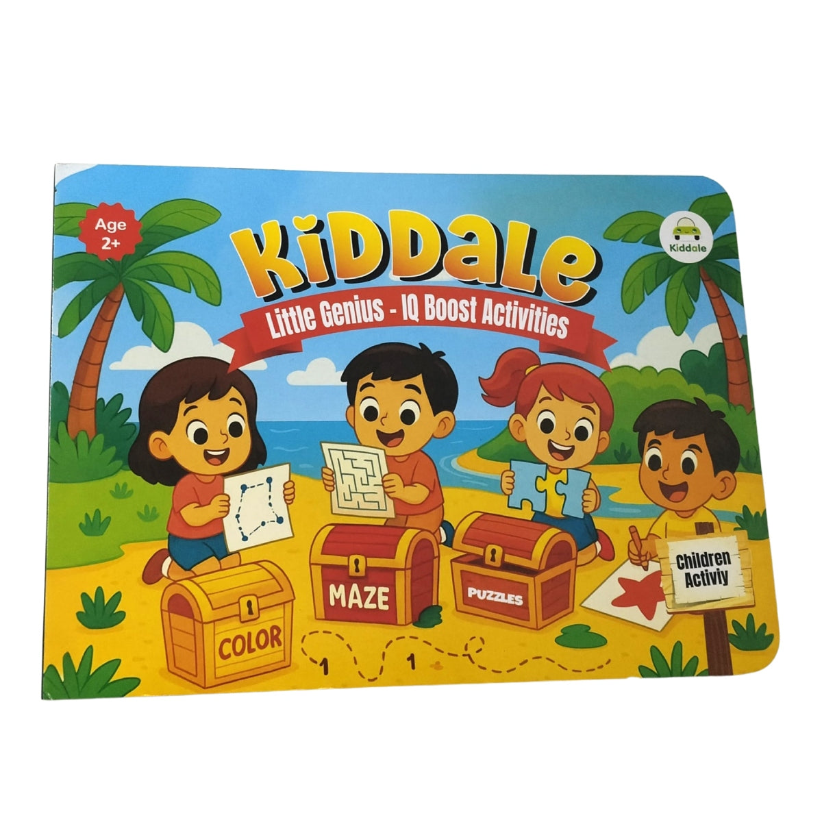 Kiddale 16 IQ Boost Activities Board Book for Toddlers 2-6 yrs | Early Learning Activity Book