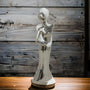 Upscale Extra Tall (27cm) Beautiful Love Couple Showpiece for Home Decor, Living Room| White & Silver