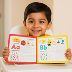 Kiddale Pack of 4 | Most Loved Rhymes + Sing-Along Coloring Sound Books + Trace & Learn + Color Peekaboo Board Books