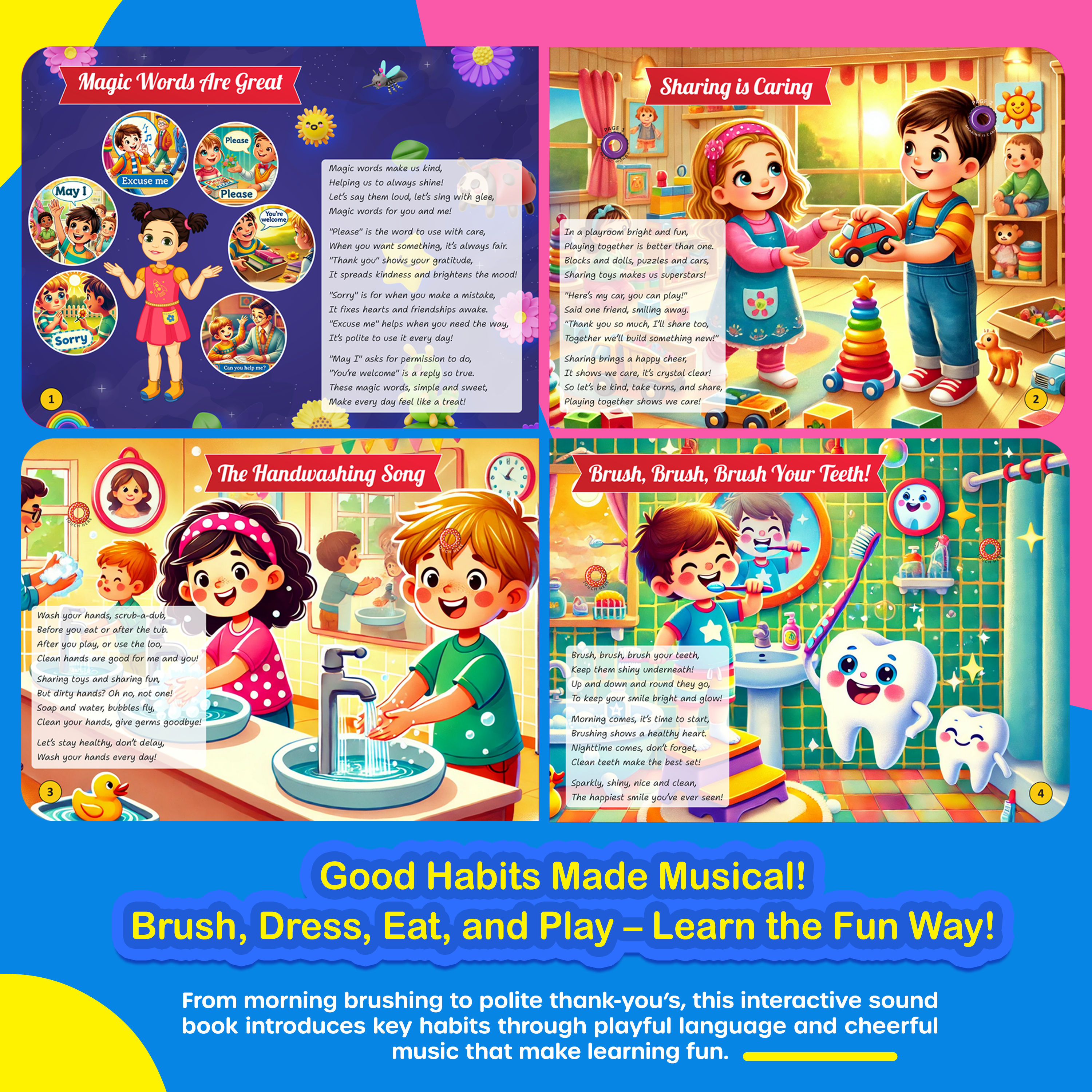 Kiddale's My First Good Habits -Musical Audio Book| Build good habits through musical rhymes