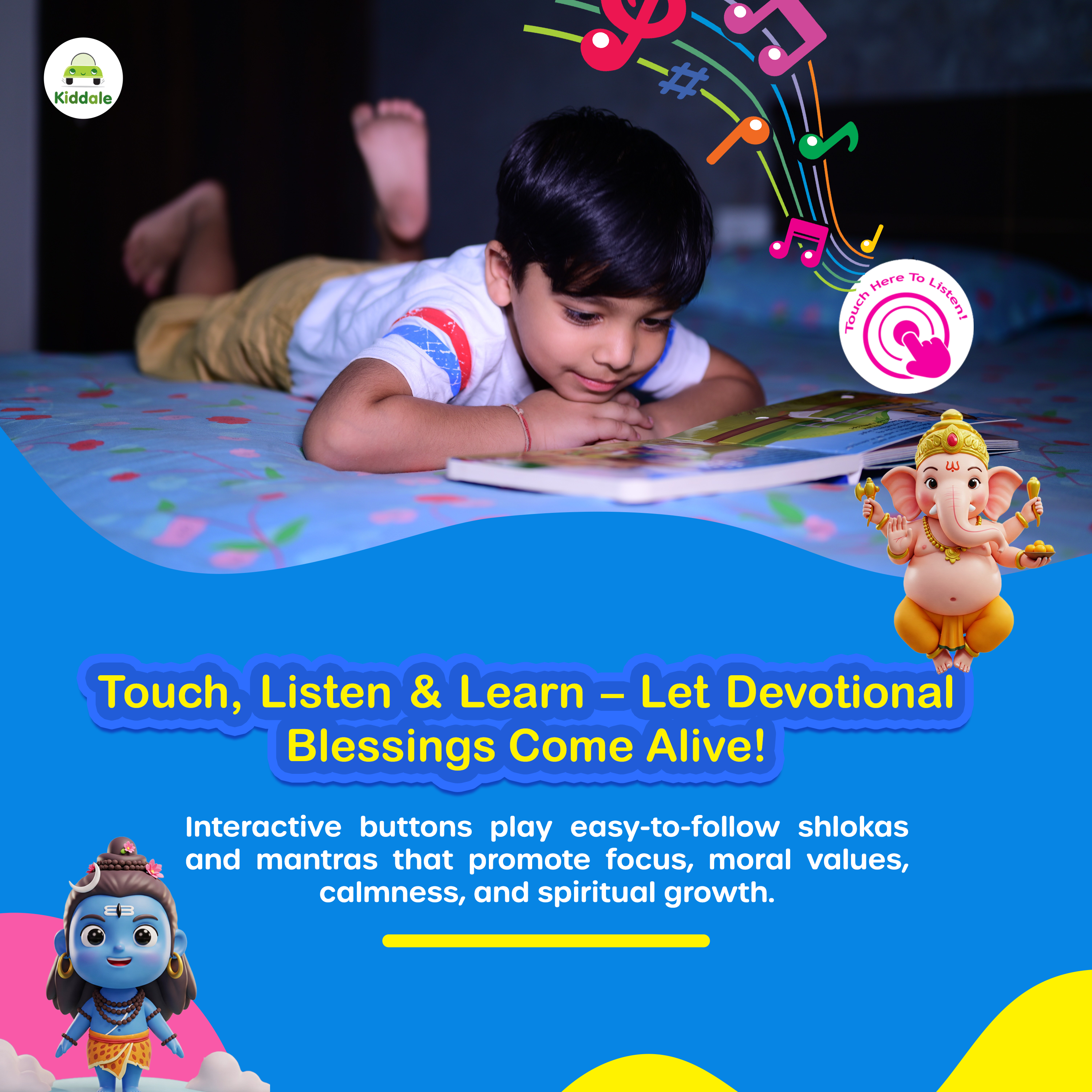 Kiddale's My First Audio Book of Shlokas & Mantras| Introduce Hindu Gods to Young Kids