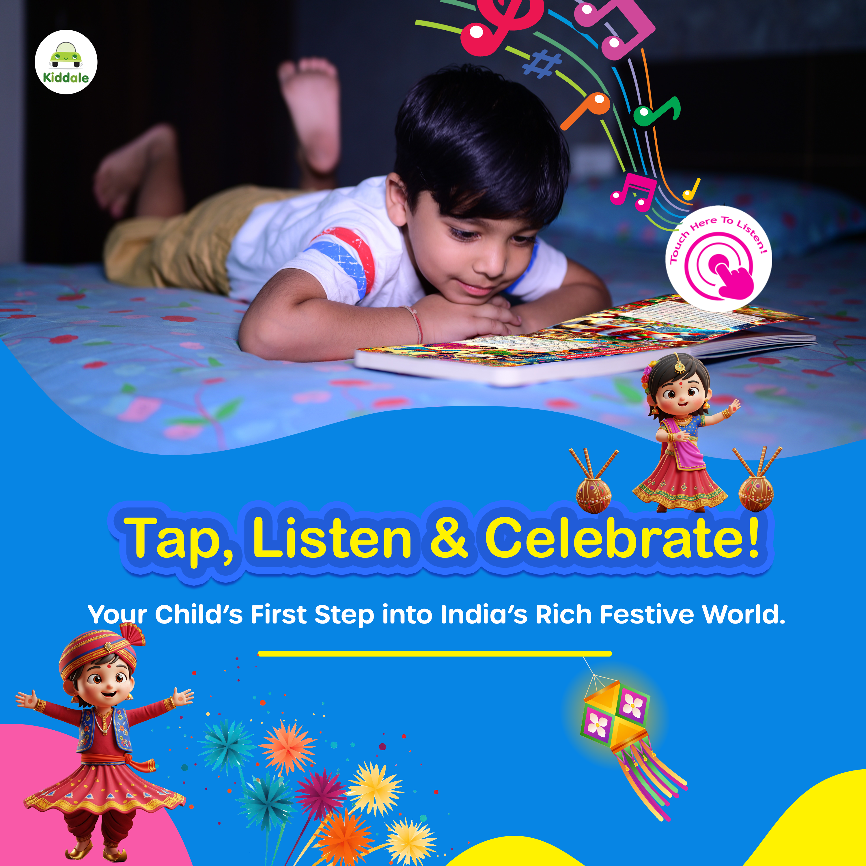 Kiddale's My First Audio Book of Indian Festivals| Introduce Indian Festivals to Young Kids