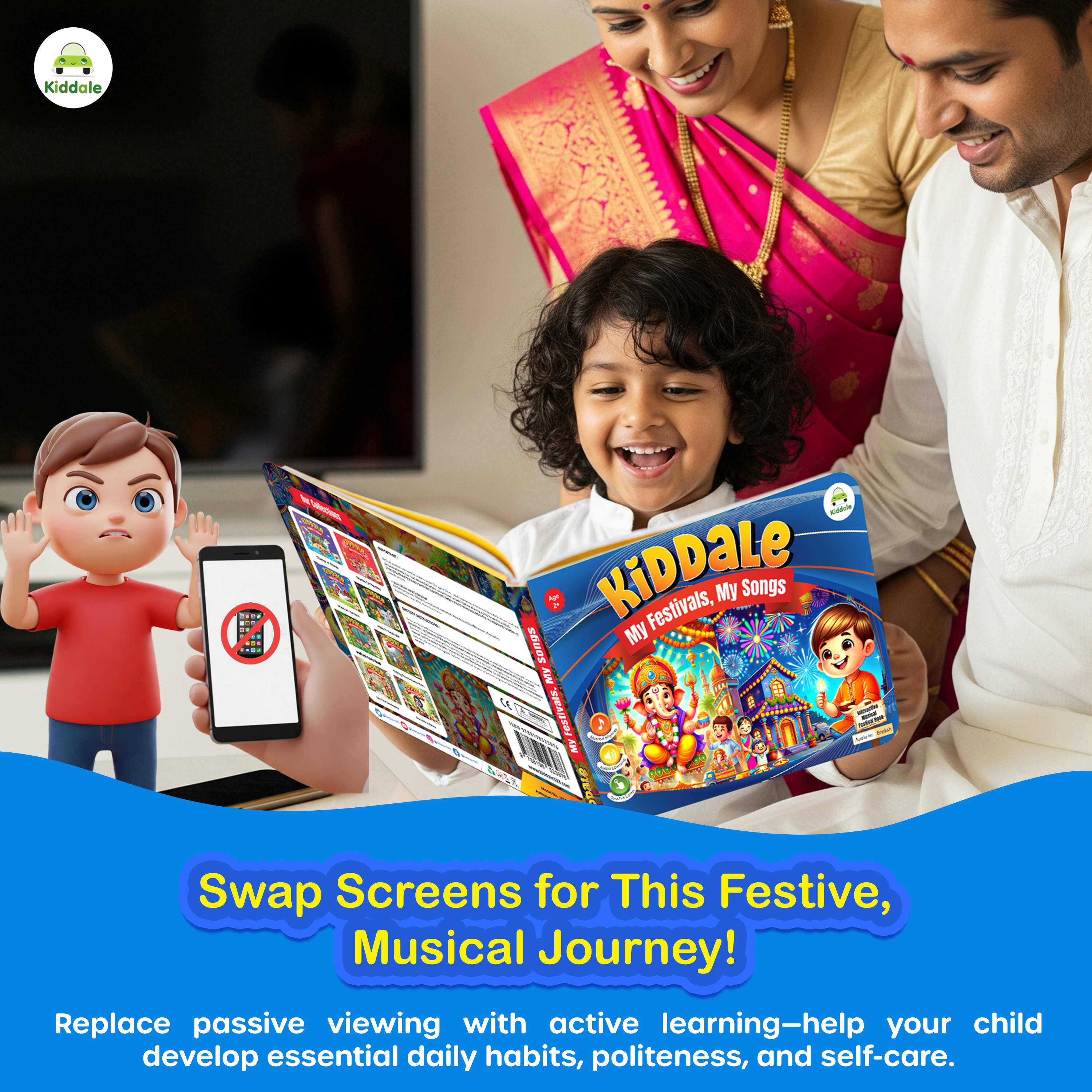 Kiddale's My First Audio Book of Indian Festivals| Introduce Indian Festivals to Young Kids