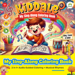 Kiddale Audio-Guided Coloring Book for Kids with Musical Rhymes for 2-5 Yrs Kids