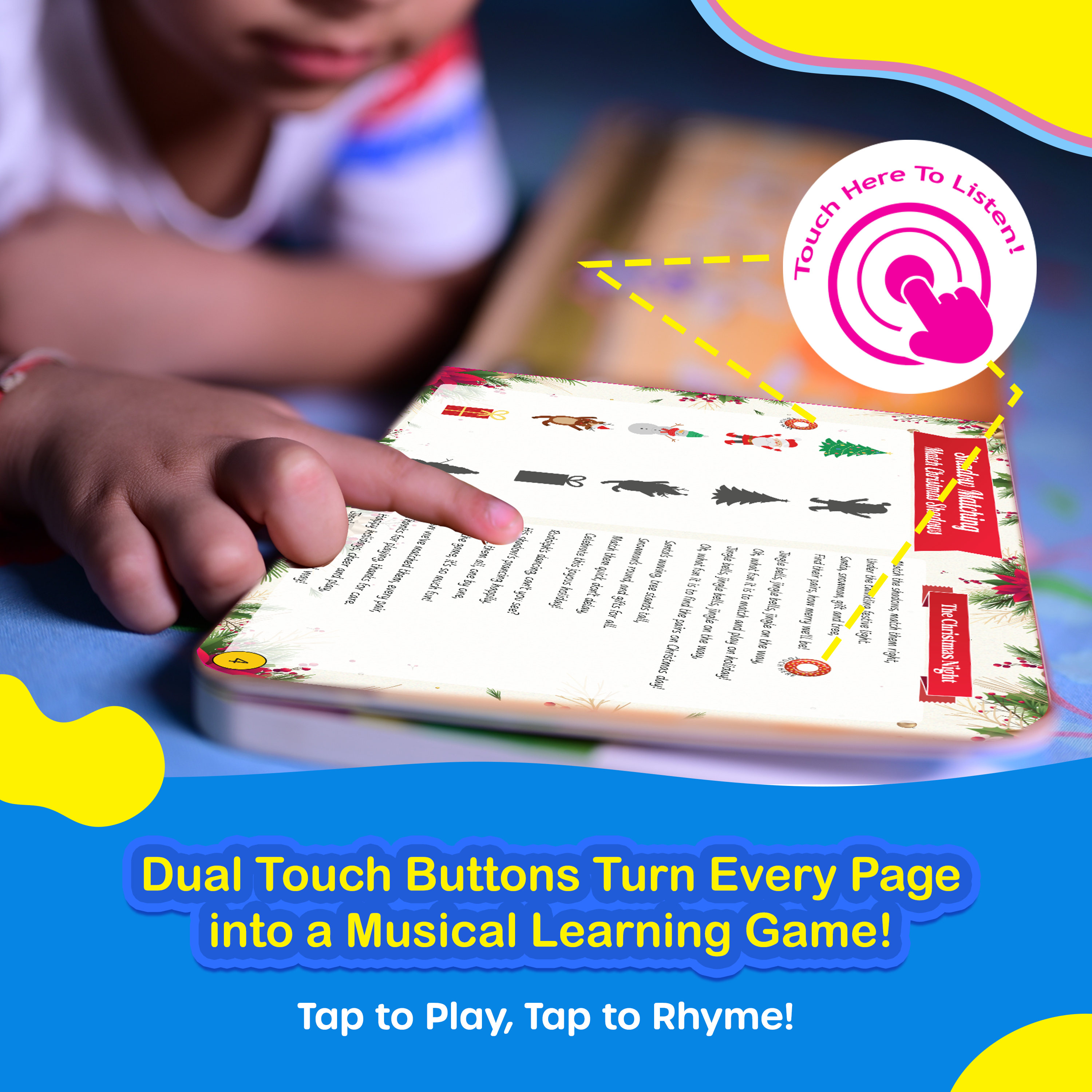 Kiddale 2 in 1- Audio Guided Brain Boosting Activities+ Sing- Along Rhymes Book