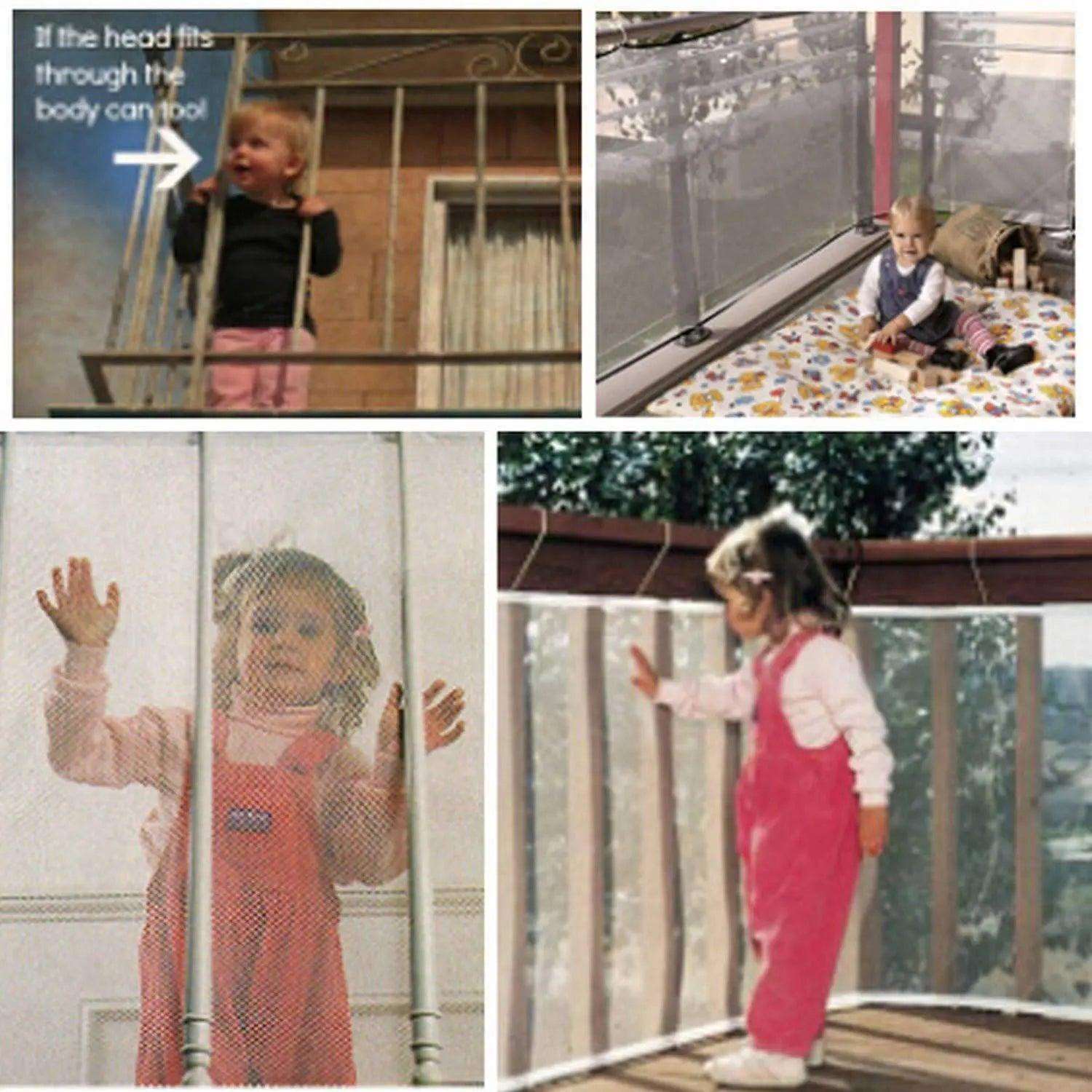 Kiddale 1-Pack Baby White Safety Net for Stairs & Balcony Baby Safety Kiddale   