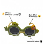 Kiddale Kids Polarized Sunglasses for Boys & Girls – UV400 | Flexible TPEE Frame |Color Green