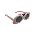 Kiddale Kids Sunglasses for Boys & Girls | UV400 Polarized Sun Glasses | Flexible TPEE Frame |Color White/Pink