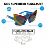 Kiddale Cool Trendy Kids Sunglasses for Boys and Girls – UV400 Polarized | Flexible TPEE Frame | Color Blue