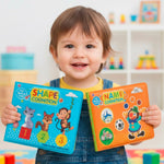 Kiddale Pack of 2 Baby Bath Books – Shape Cognition & Name Cognition | Waterproof Soft Floating Books for 6–24 Months | Early Learning Sensory Bath Toys