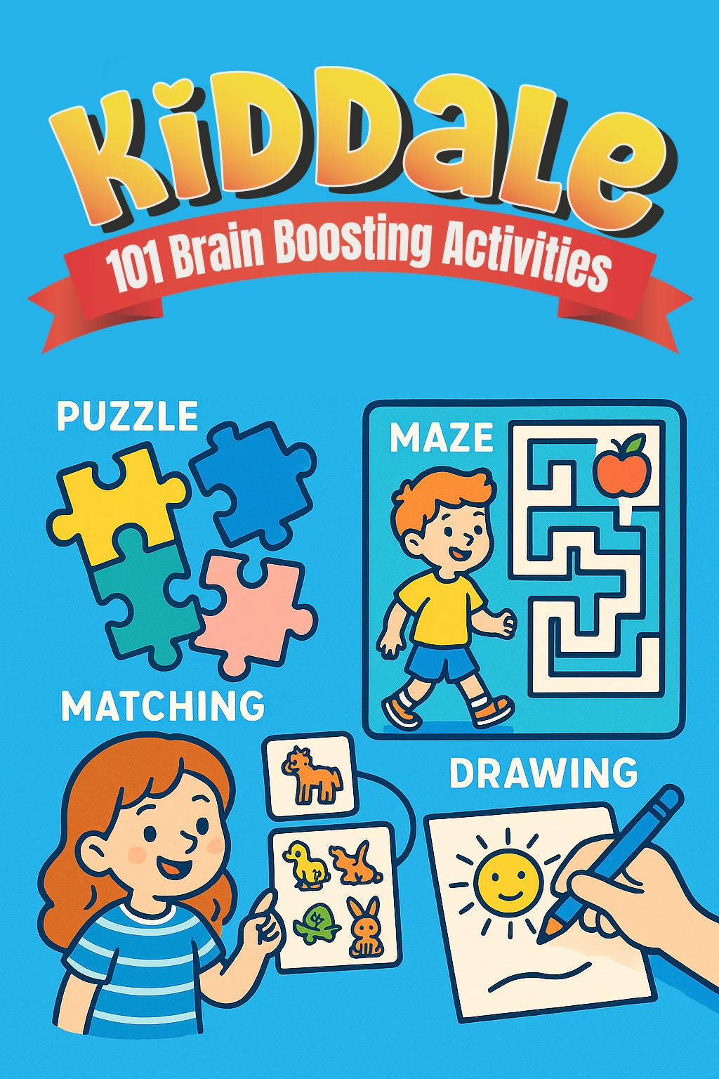101 Brain Boosting Activities E-Book for 2+Kids|Download & Print|Tracing, Coloring, Counting🌗 Shadow Matching🧩 Sorting✍️Handwriting Practice ✂️Cut & Paste & more!