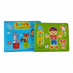 Kiddale Pack of 2 Baby Bath Books – Shape cognition & Teeth Care | Waterproof Soft Floating Bath Books for Toddlers 6–24 Months | Early Learning & Hygiene Awareness