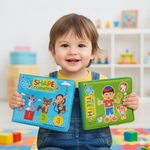 Kiddale Pack of 2 Baby Bath Books – Shape cognition & Teeth Care | Waterproof Soft Floating Bath Books for Toddlers 6–24 Months | Early Learning & Hygiene Awareness