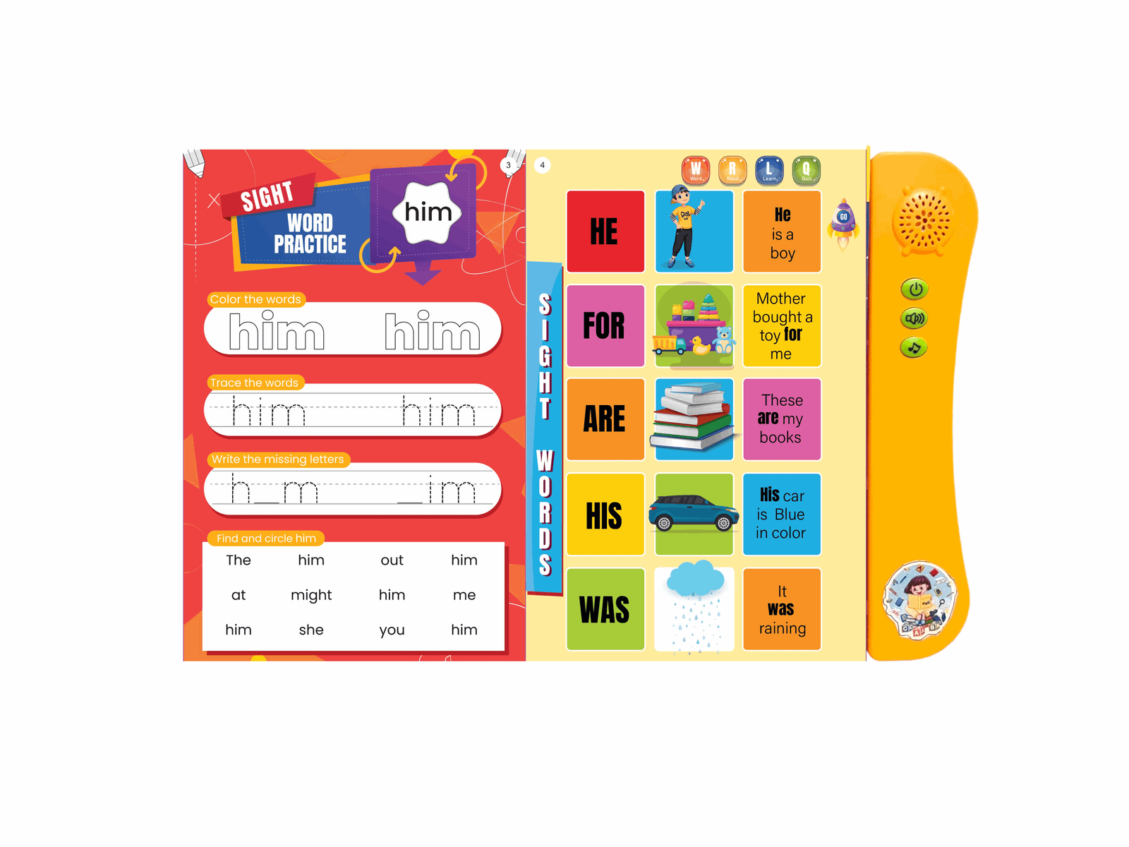 Kiddale 2-Pack My Home to Neighbourhood & English Essentials Interactive Musical Sound Books