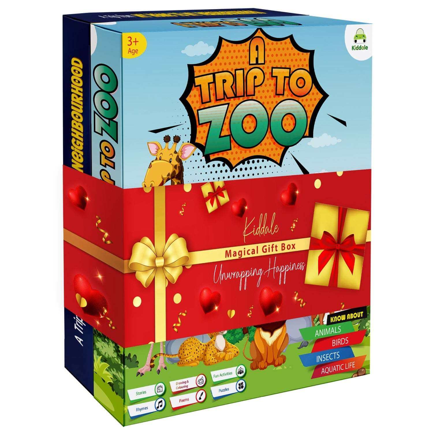 Kiddale 2-Pack My Home to Neighbourhood & Trip to Zoo Interactive Musical Sound Books