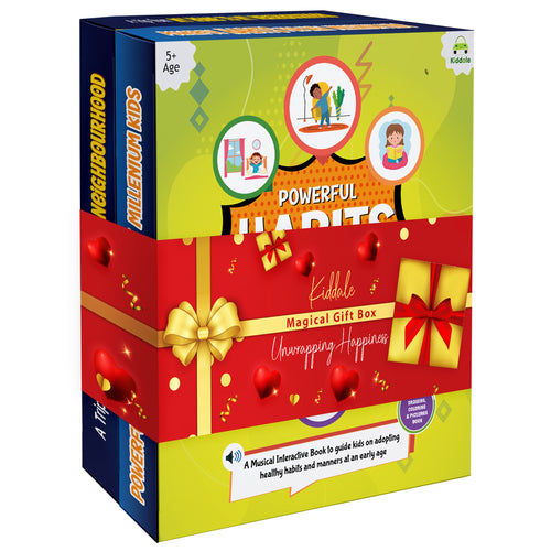Kiddale 2-Pack Interactive Musical Sound Books: My Home to Neighbourhood & Habits - Ideal Gift for 3+ Years, E-Learning & Intelligent Activity Books Kiddale