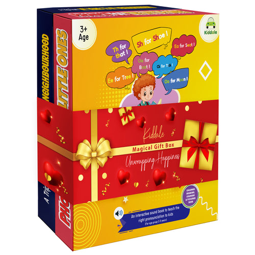Kiddale 2-Pack Interactive Musical Sound Books: My Home to Neighbourhood & Phonics - Ideal Gift for 3+ Years, E-Learning & Intelligent Activity Books Kiddale