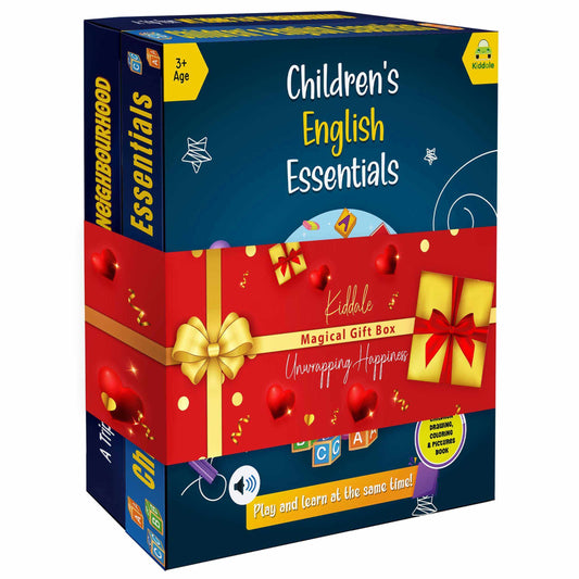 Kiddale 2-Pack My Home to Neighbourhood & English Essentials Interactive Musical Sound Books