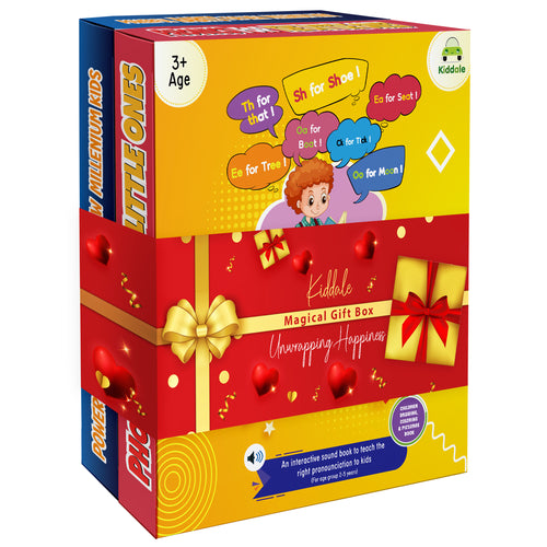 Kiddale 2-Pack Interactive Musical Sound Books: Phonics & Powerful Habits - Ideal Gift for 3+ Years, E-Learning, Intelligent Activity Books Kiddale