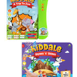 Kiddale 2-Pack Trip to Zoo and Rhymes and Chimes Musical Interactive Sound Books