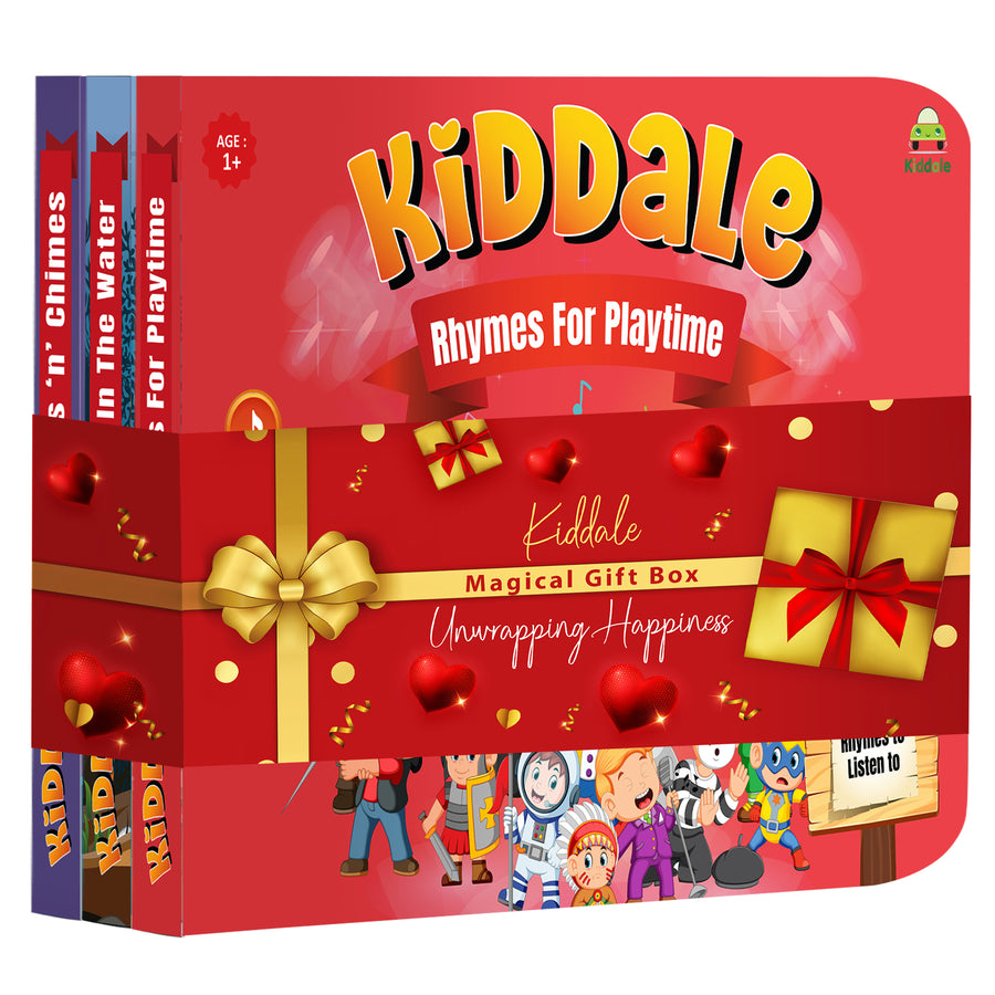 Kiddale Pack of 3 Rhymes Book|16 Aquatic Nursery Rhymes & 8 each in RHYMES N CHIMES and RHYMES FOR PLAYTIME|28 Sounds each |Interactive Touch n Play Sound Book|Best Gift for 1-3 Years|Sing Along Books Kiddale123